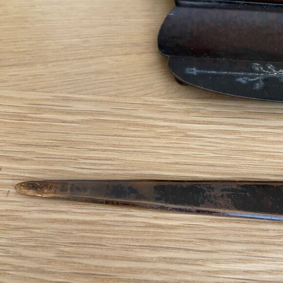 Vintage Heintz Metal Art Shop Letter Holder With Perpetual Calendar and Letter O - Picture 6 of 10